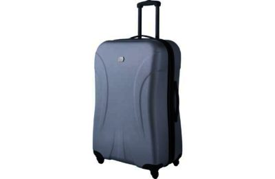 Go Explore Signature Large 4 Wheel Suitcase - Silver